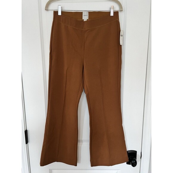 NWT Anthropologie Margot Kick Flare Cropped Pants In Natural Color Size Small - Picture 4 of 9